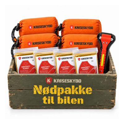 Nødpakke til bilen – nødsoveposer, nødtæpper & nødhammer